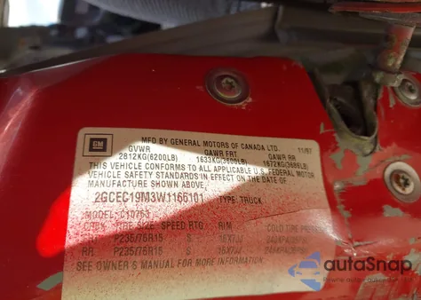 1998 Chevrolet C1500 Fleetside from USA, damaged, VIN 2GCEC19M3W1166101